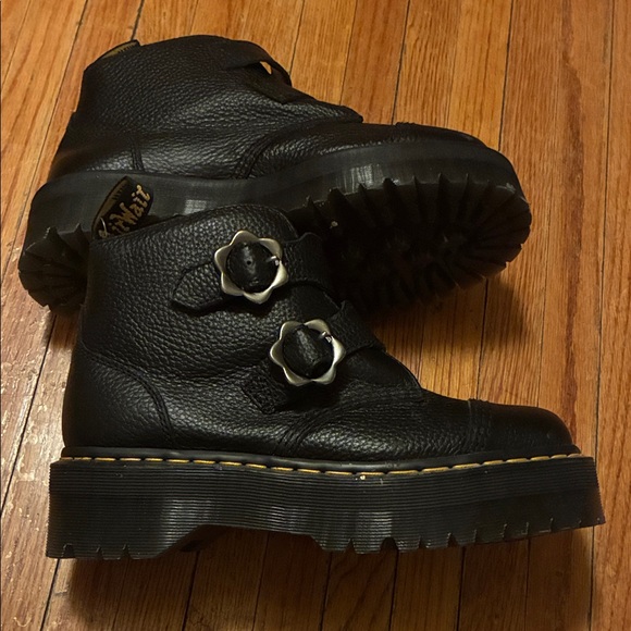 Dr. Martens Black Ankle Boots 2”plat - Picture 3 of 5